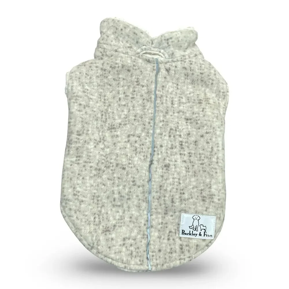 Barkley & Finn Dog Coat Jacket XS Sherpa Lined Pet Pup Vest Taupe Cream Fleece
